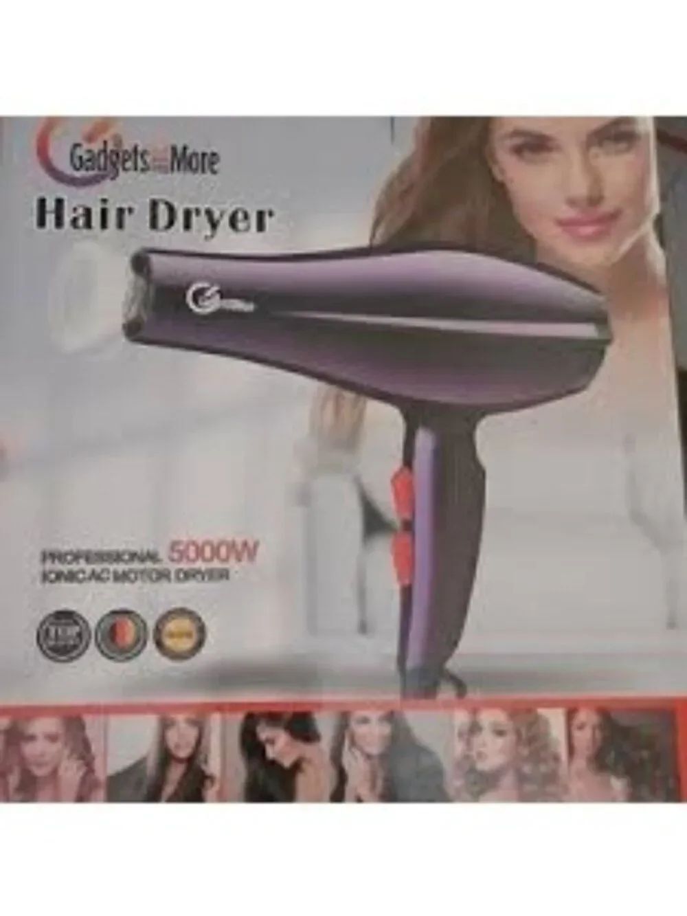 Gadgets and More Hair Dryer Professional I5000W Ionic Motor Dryer